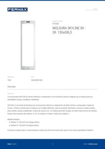 Ficha técnica – Moldura Skyline Fermax 7338 – 8V, série S9, 130 x 436,5 mm
