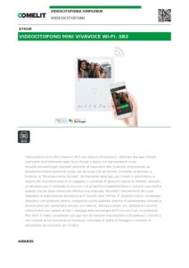 Ficha técnica – Monitor de videoporteiro Comelit 6741W – Mini Wi-Fi, ecrã 4,3″, mãos-livres, Simplebus2, branco