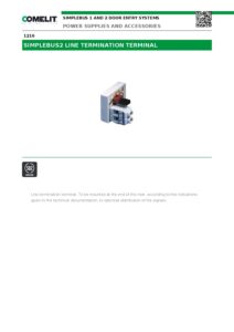 Ficha técnica – Terminal de fim de linha Comelit 1216 – Simplebus2, para coluna montante
