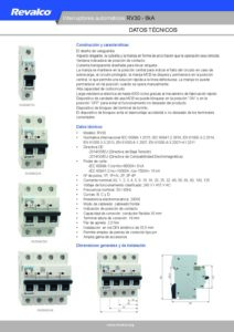 Ficha técnica – Revalco disjuntores