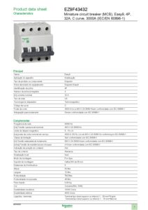 Ficha técnica – Schneider Electric EZ9F43432