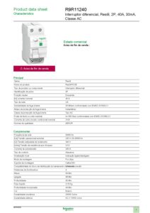 Ficha técnica – Schneider Electric R9R11240