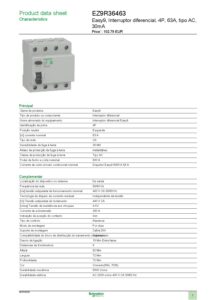 Ficha técnica – Schneider Electric EZ9R36463