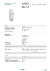 Ficha técnica – Schneider Electric A9A26476
