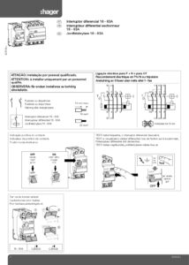 Manual – Hager interruptores diferenciais