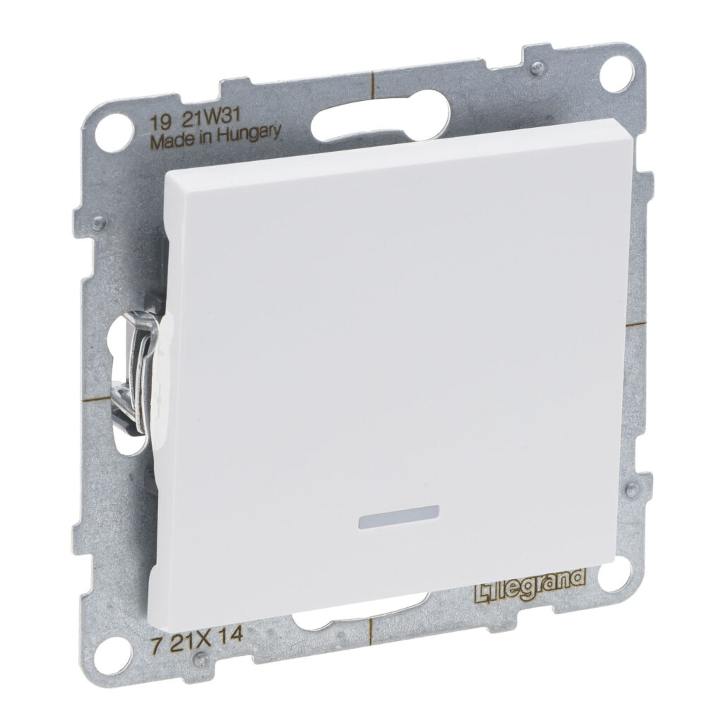 Interruptor com sinalização Legrand New Suno – 16 AX, branco, alumínio ou preto