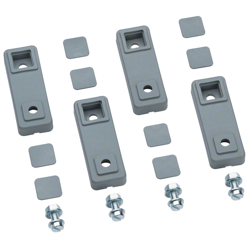 Jogo de patas Hager FL863Z – 4 patas de fixação, aço galvanizado, para orion plus em poliéster