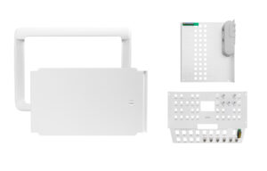 Kit ATI TEV IER4PC4CC.KIT – Gama E, 4 RJ45, 4 coaxiais, 2 fibras SC/APC, de embutir, branco
