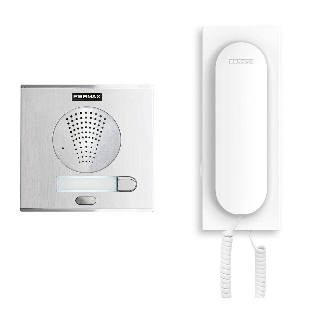 Kit de porteiro Fermax City VEO Duox Plus 49202 – telefone com auscultador, 1 habitação