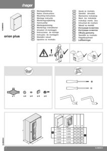 Manual – Caixa de exterior Hager orion plus FL204B – poliéster, 350 x 300 x 160 mm, IP66, porta opaca