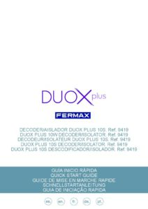 Manual – Descodificador de piso Duox Plus Fermax 9419 – 10 saídas