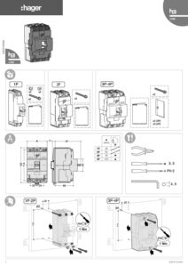 Manual – Disjuntor de caixa moldada Hager HDA016L – x160, 3P, 16 A, 18 kA