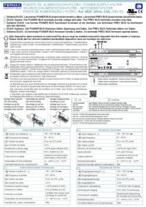 Manual – Fonte de alimentação Fermax 4825 – 24 V DC, 2,5 A, com filtro, DIN 10 módulos, Duox Plus