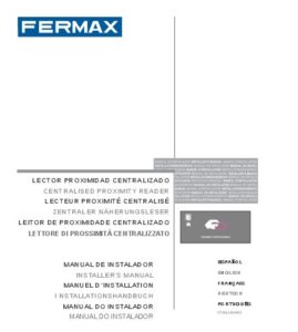 Manual – Leitor de proximidade Skyline Fermax 7440 – EM 125 kHz, 400 cartões, tamanho V