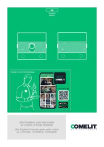 Manual – Módulo áudio/vídeo Comelit UT2020 – Ultra, Simplebus2, câmara a cores 120°, 2 botões, IP65