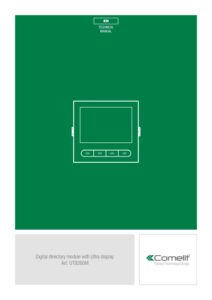 Manual – Módulo de diretório digital Comelit UT9260M – Ultra, ecrã 3,5″, Bluetooth, 1500 utilizadores