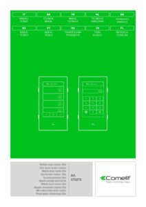Manual – Módulo de ecrã tátil Comelit UT9270 – Ultra, ecrã 5″, leitor RFID, Wiegand, Bluetooth, 2 módulos