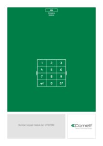 Manual – Módulo de teclado Comelit UT9279M – Ultra, numérico, 12 teclas, 2 relés, Wiegand, 4000 códigos