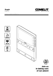 Manual – Monitor de videoporteiro Comelit PL6741 – People Wi-Fi, ecrã 5″, mãos-livres, memória de vídeo, Simplebus2