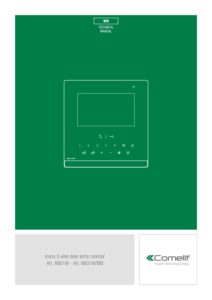 Manual – Monitor de videoporteiro Comelit 6601W – Icona, ecrã 4,3″, mãos-livres, Simplebus2, branco