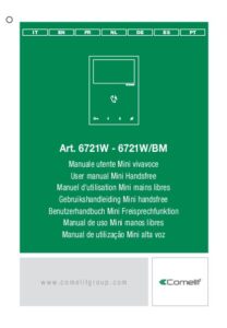 Manual – Monitor de videoporteiro Comelit 6721W – Mini, ecrã 4,3″, mãos-livres, Simplebus2, branco