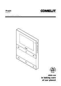 Manual – Monitor de videoporteiro Comelit PL6721 – People, ecrã 4,3″, mãos-livres, Simplebus2, branco e preto
