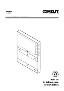 Manual – Monitor de videoporteiro Comelit PL6731 – People, ecrã 5″, mãos-livres, memória de vídeo, Simplebus2