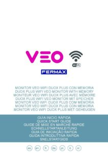 Manual – Monitor de videoporteiro Fermax VEO Wi-Fi 9446 – 4,3″, auscultador, Duox Plus