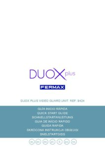 Manual – Portaria de videoporteiro Fermax VEO Wi-Fi 9424 – ecrã tátil 4,3″, de mesa, Duox Plus