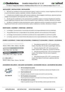 Manual – Prateleira Quitérios Raquited 00100856 – 10 polegadas, 1U, para bastidor, branca
