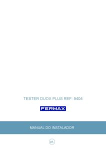 Manual – Testador Duox Plus Fermax 9404 – teste de unidades exteriores e monitores por Wi-Fi