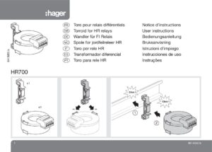 Manual – Toro diferencial Hager HR700 – circular, tipo A, Ø 30 mm