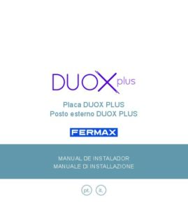 Manual – Unidade exterior de porteiro Fermax City 40702 – 1 botão, S1, alumínio, Duox Plus