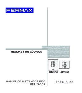 Manual – Unidade exterior de videoporteiro Fermax City Memovision 73881 – teclado de código, S5, Duox Plus