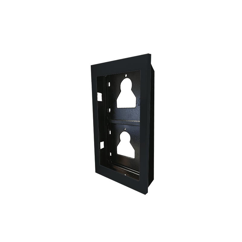 Moldura de embutir Comelit UT9162B – 2 módulos Ultra Black, para caixa 3110/2A, preta