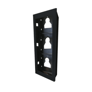 Moldura de embutir Comelit UT9163B – 3 módulos Ultra Black, para caixa 3110/3A, preta