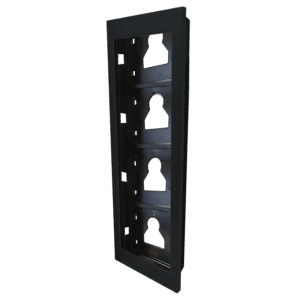 Moldura de embutir Comelit UT9164B – 4 módulos Ultra Black, para caixa 3110/4A, preta