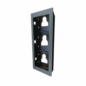 Moldura de embutir Comelit UT9163 – 3 módulos Ultra, para caixa 3110/3A, cinzenta