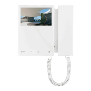 Monitor de videoporteiro Comelit 6701W – Mini, ecrã 4,3", com auscultador, Simplebus2, branco
