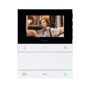 Monitor de videoporteiro Comelit PL6721 – People, ecrã 4,3", mãos-livres, Simplebus2, branco e preto
