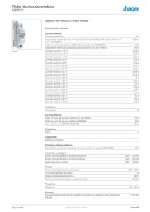 Ficha técnica – Hager NFN110