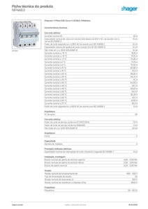 Ficha técnica – Hager NFN463