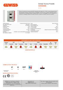 Ficha técnica – Gewiss GW40886