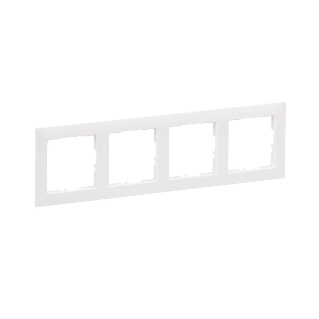 Quadro de acabamento Legrand New Suno – 4 postos, horizontal ou vertical, 8 acabamentos