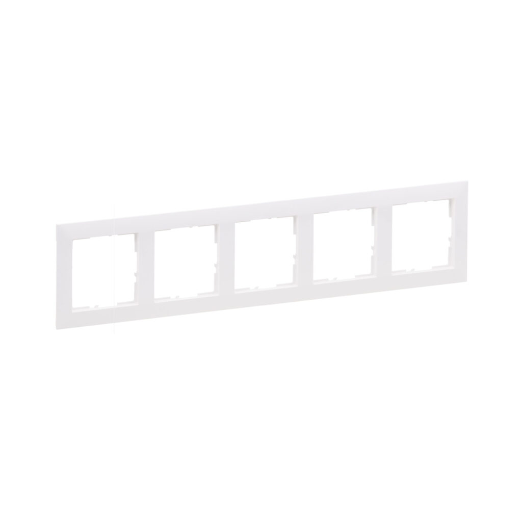 Quadro de acabamento Legrand New Suno – 5 postos, horizontal ou vertical, 8 acabamentos