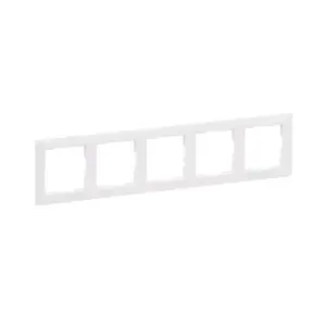 Quadro de acabamento Legrand New Suno – 5 postos, horizontal ou vertical, 8 acabamentos