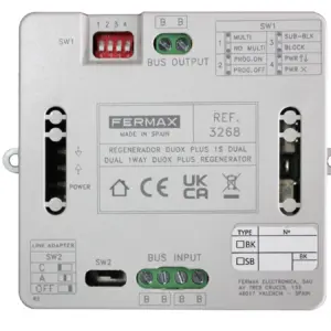 Regenerador Duox Plus Fermax 3268 – dual 1S, para distâncias e prumadas maiores