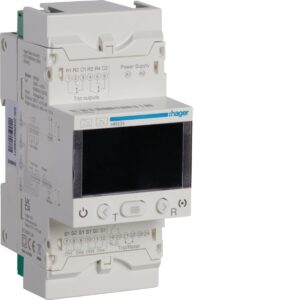 Relé diferencial Hager HR535 – tipo A, 4 canais, 0,03 a 3 A, temporizado
