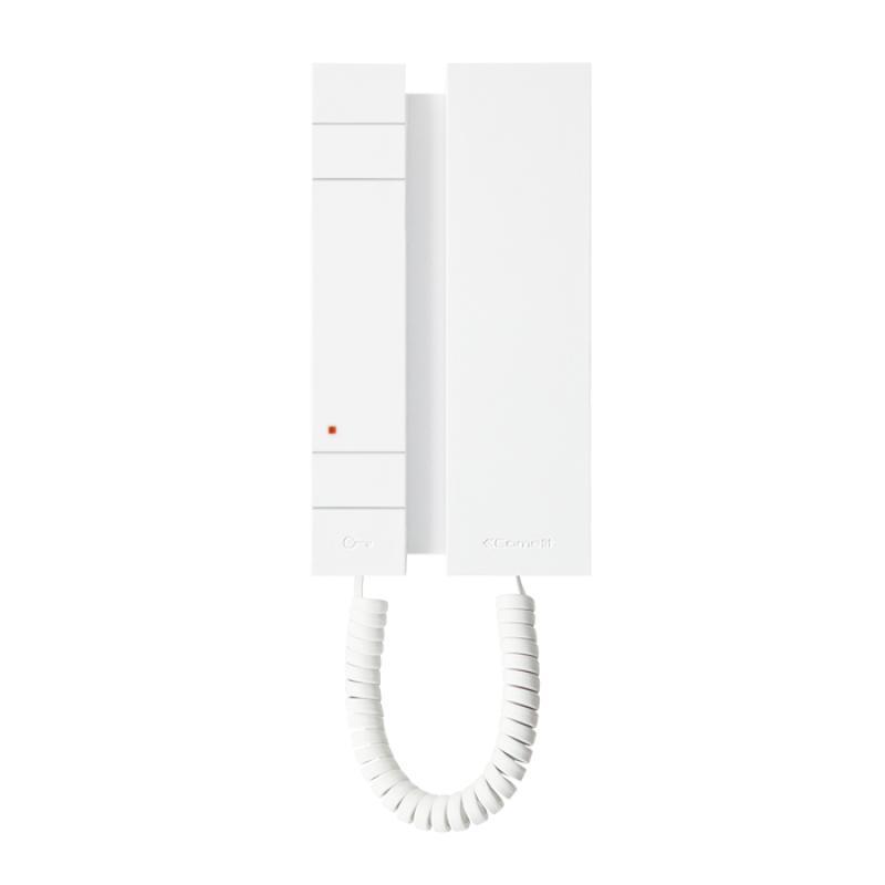 Telefone de porteiro Comelit 2738W/A – Mini, com auscultador, 2 botões, Simplebus2, branco