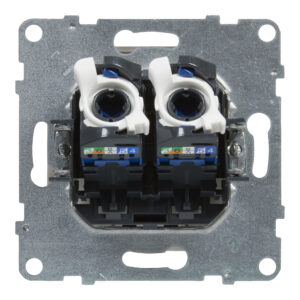 Tomada dupla RJ45 Legrand New Suno – Cat. 6 UTP, branca, alumínio ou preta